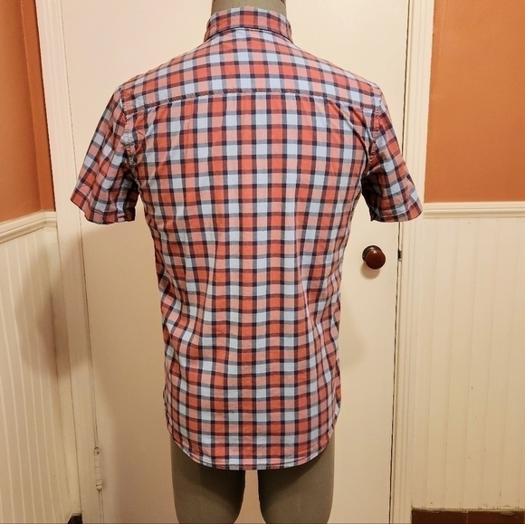 Aeropostale Plaid Button Down Shirt Red Blue Small - Picture 6 of 10